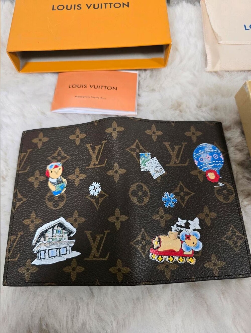 Louis Vuitton Brown Monogram Passport Cover Wallet